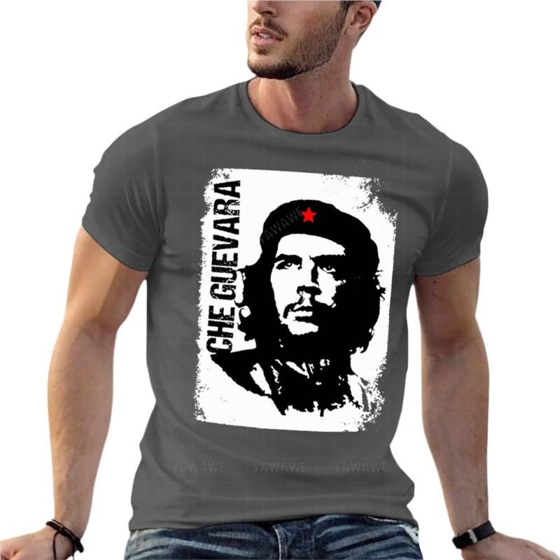 Che Guevara Vintage Oversize T-shirt Moda Męskie Ubrania Bawełna Streetwear Duży Rozmiar Góra Koszulka z Okrągłym Dekoltem Koszulka