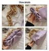 New Women's Soft Leather Thick Chain Cloud Shoulder Bag