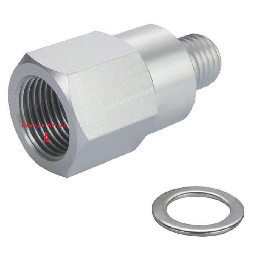 Adapter Sensor 3/8 NPT Engine Temperature M12 1.5 Automobile Coolant Angled Accessories Replacement Aluminium Durable