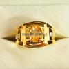 Citrine Oval Cut With 925 Sterling Silver Gold Plated Ring For Men's #A939 JL375669185125