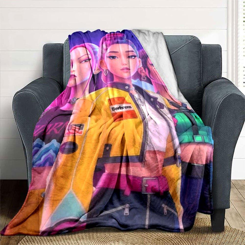 1pc Hunter X Kopo group Themed Flannel Blanket Suitable for Bed, Home Decor, Graduation Gifts, Easter, Back to School, Christmas, All Season Use
