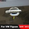 Side Door Handle Bowl Cover Trim For Volkswagen VW Tiguan 2009 2010 2011 2012 Chrome Car Side Handle Cup Overlay Accessories
