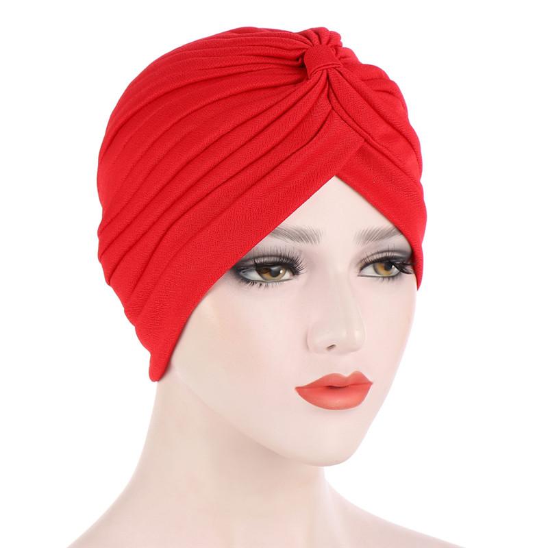 Cotton Solid Folds Pearl Muslim Turban Scarf  Women Islamic Inner Hijab Caps Arab Wrap Head  Femme Musulman Turbante Mujer
