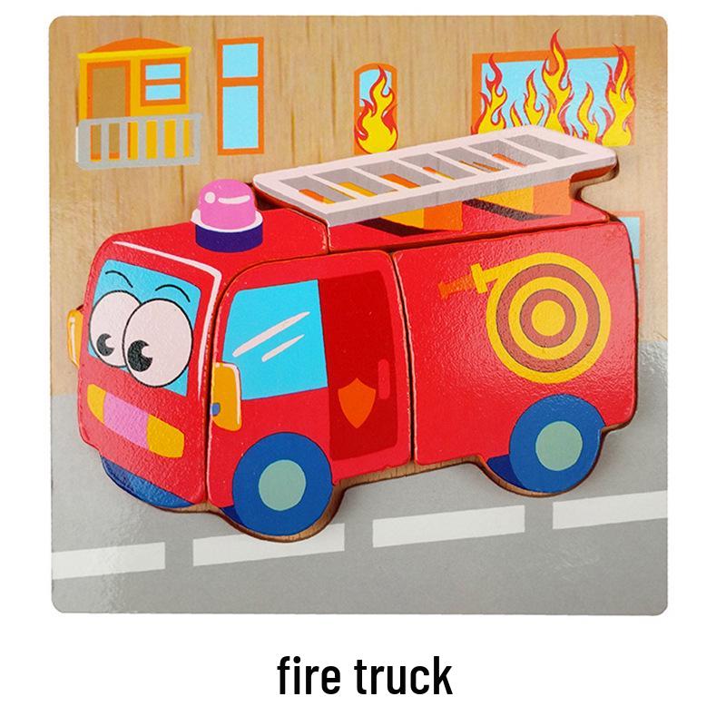 Animal 3D Wooden Jigsaw Puzzle Board for Toddlers (1-3 Years)