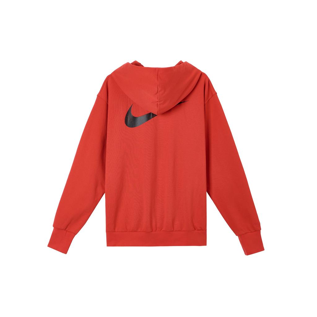 Nike Hooded Drawstring Logo Print Sports Jacket Men Jackets Red DV9449-657