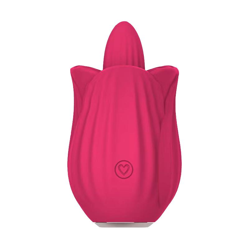 Rosenform Zungenleckvibrator Klitoris Brustwarzen Stimulator Blowjob G-Punkt Massage Masturbator Sexspielzeug für Erwachsene für Frauen