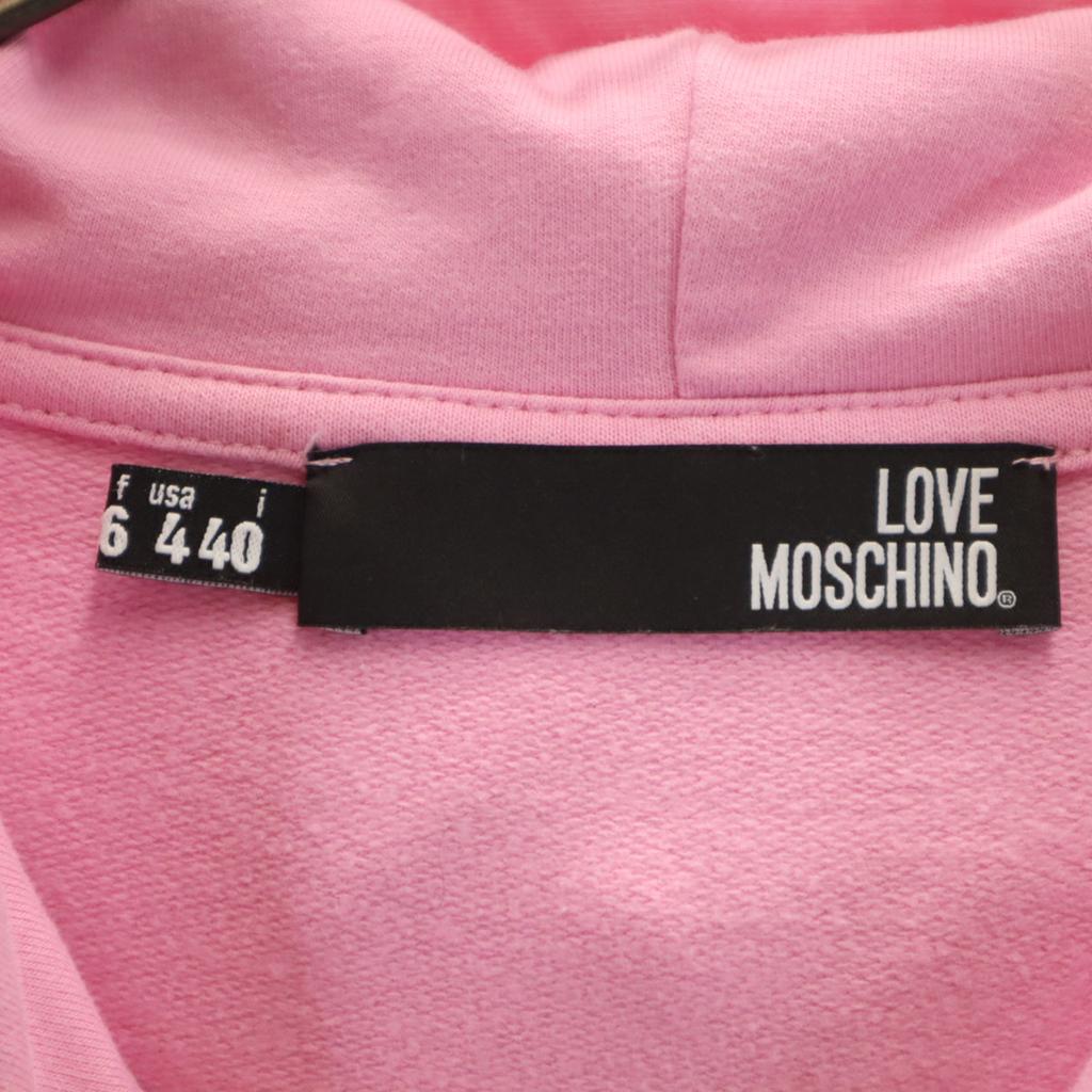 LOVEMOSCHINO Heart rhinestone Long sleeve Sweatshirts 40 pink Women Used