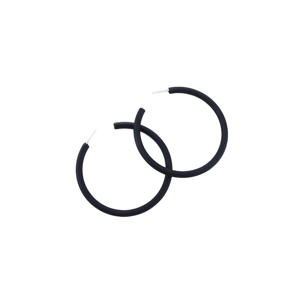 Fashion Round Candy Color Simple Geometric Round Earrings Women Jewelry C-shaped Hoop Earrings