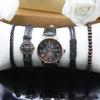 5pcs Set Luxury Watch Man Elegant Double Calendar Waterproof Wristwatch Include Bracelet Box Sports Men's Watches for Movement