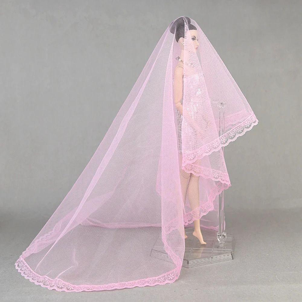 Bridal Doll Lace Veil Headwear Doll Wedding Veil Dolls Accessories Doll Veil  1/6 BJD