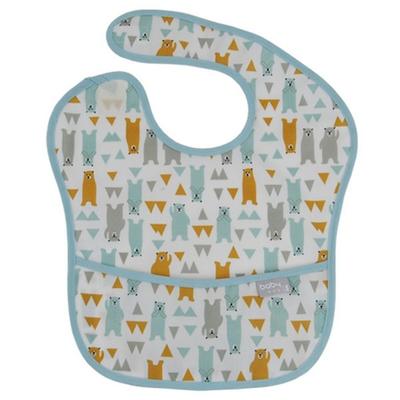 Baby&I Round Baby Food Waterproof Bib, Polar Bear (mint), 1 Piece