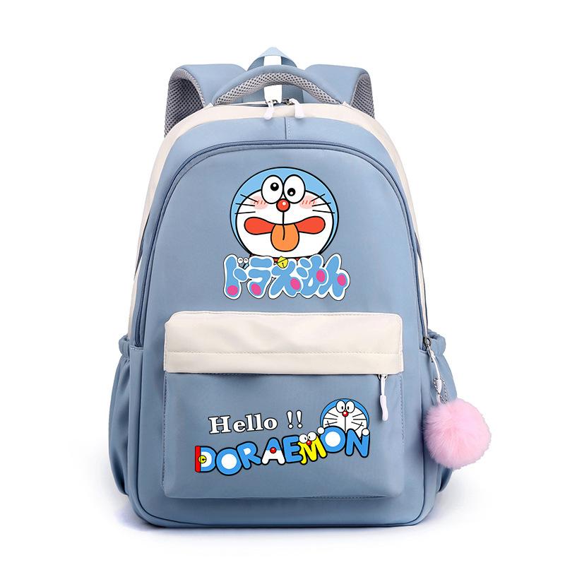 New Animation Peripheral Doraemon School Bag Backpack Cartoon Backpack Large Capacity Student School Bag Stationery