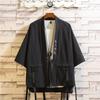 Letní pánské Haori Cardigan Kimono Košile Samuraj Japonské oblečení Župany Volná bunda Streetwear