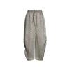 Retro Linen Plaid Pleated Casual Pants