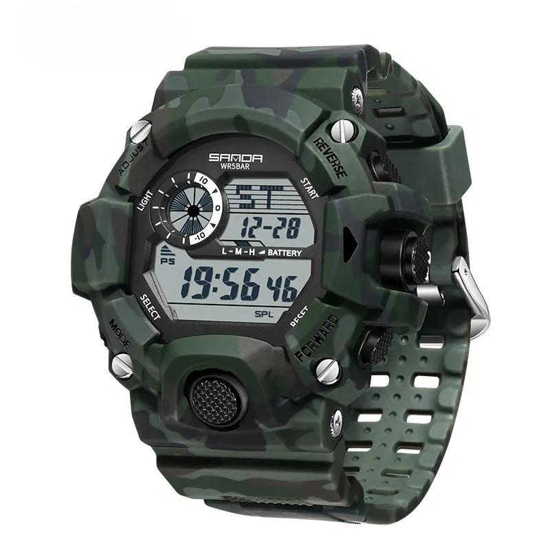 Herren Elektronikuhren Mode Multifunktional Kalender Wecker 50M Wasserdicht Leuchtend Schüler Digitale Uhr
