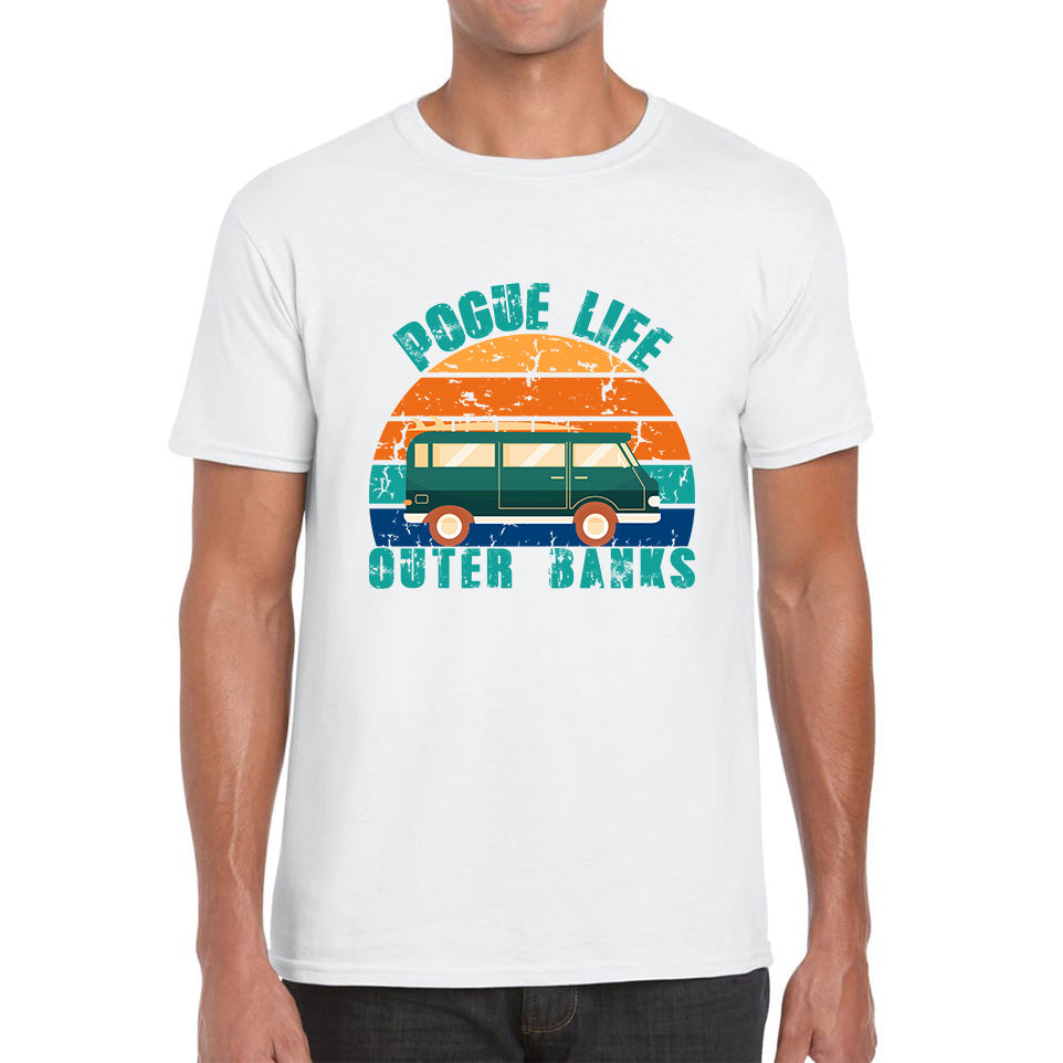 Pogue Life Outer Banks Beach Surf Van Vintage Retro Surfing TV Series JJ Maybank Outer Banks Show OBX Fans Mens Tee Top M