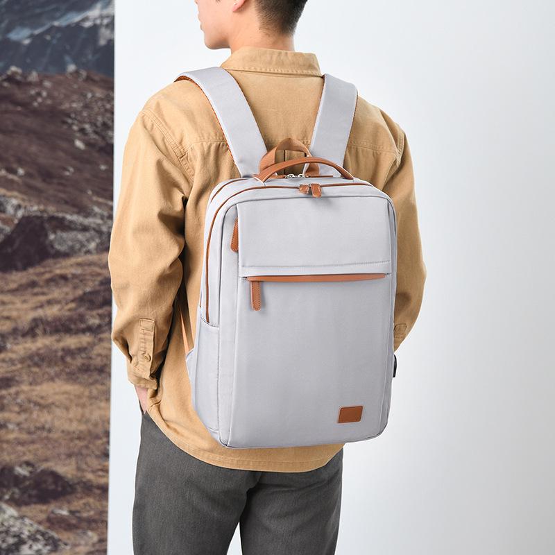Versatile Large Capacity Color Block Business Travel Backpack