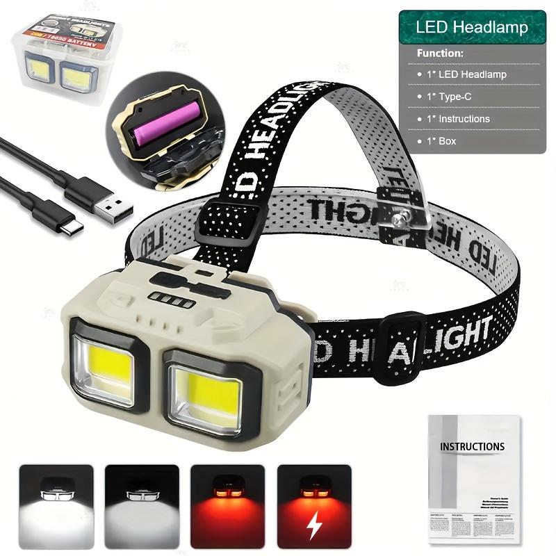 Super Bright LED Rechargeable Headlights with 4 Lighting Modes, Durable Maintenance, Outdoor, Fishing, Camping, Hiking, Night Riding, Gifts