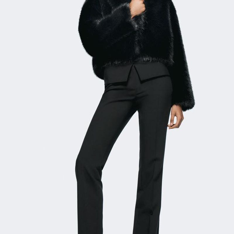 Fall and Winter New Women's Clothing Fashion Style Artificial Fur Effect Lapel Long Sleeves Jacket Outwear 6318247