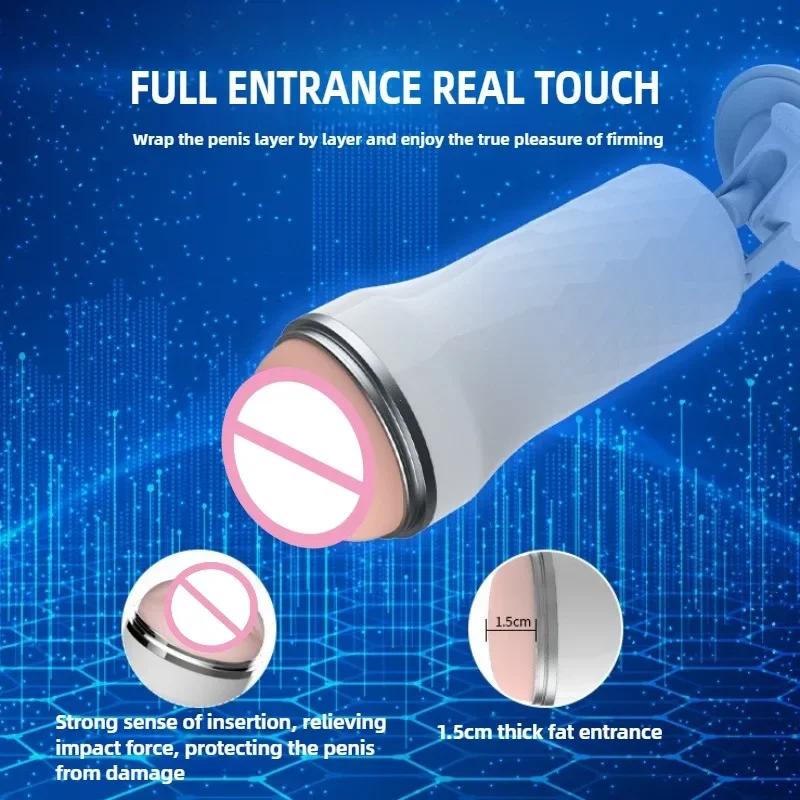 3D Textured Sucking Masturbation Cup Pocket Pussy Suction Cup Penetration Anal Real Oral Vaginal Anal Masturbation Sex Machine