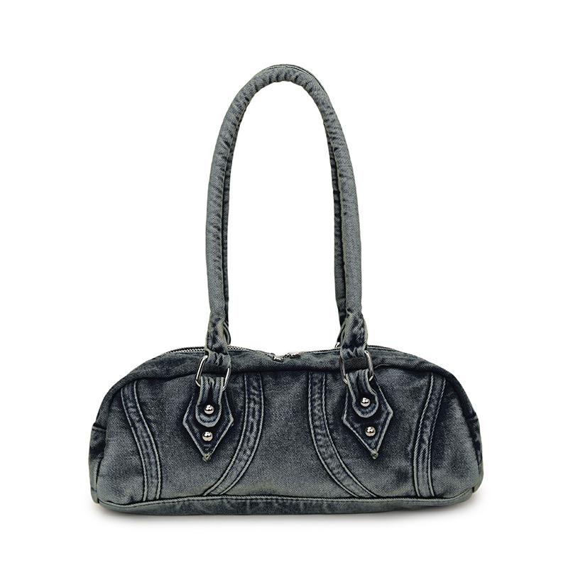 Handbag Wholesale 2025 New Casual Retro Niche Fashion Commuter Shoulder Underarm Bag Denim Bag