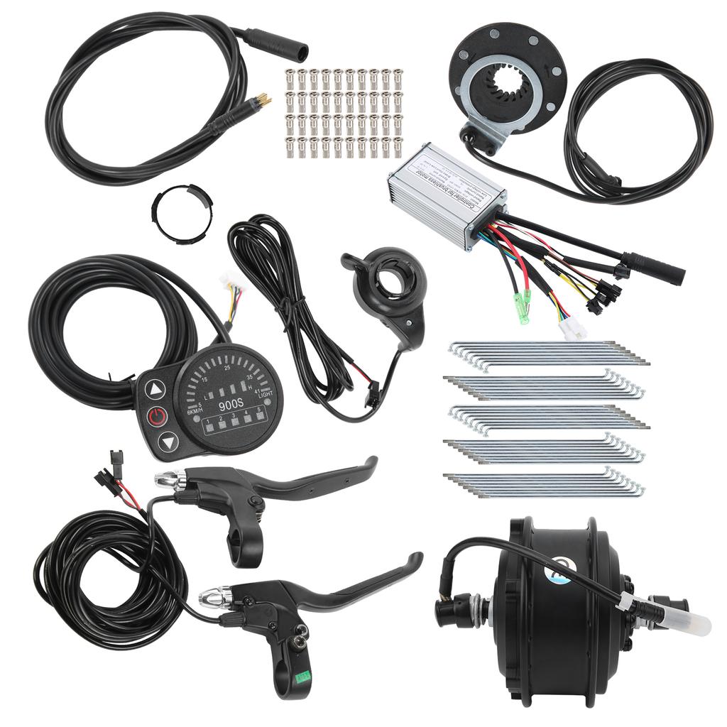 Kit di conversione per bicicletta elettrica 36V 250W 20 pollici con controller KT‑900S e contagiri per bici