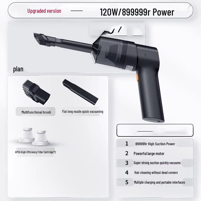 CHUGOUXIANG Car Vacuum Cleaner CN plug (adapter included)