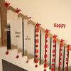 Wedding Stair Railing Pull Flower and Ribbon Set for Room Decoration