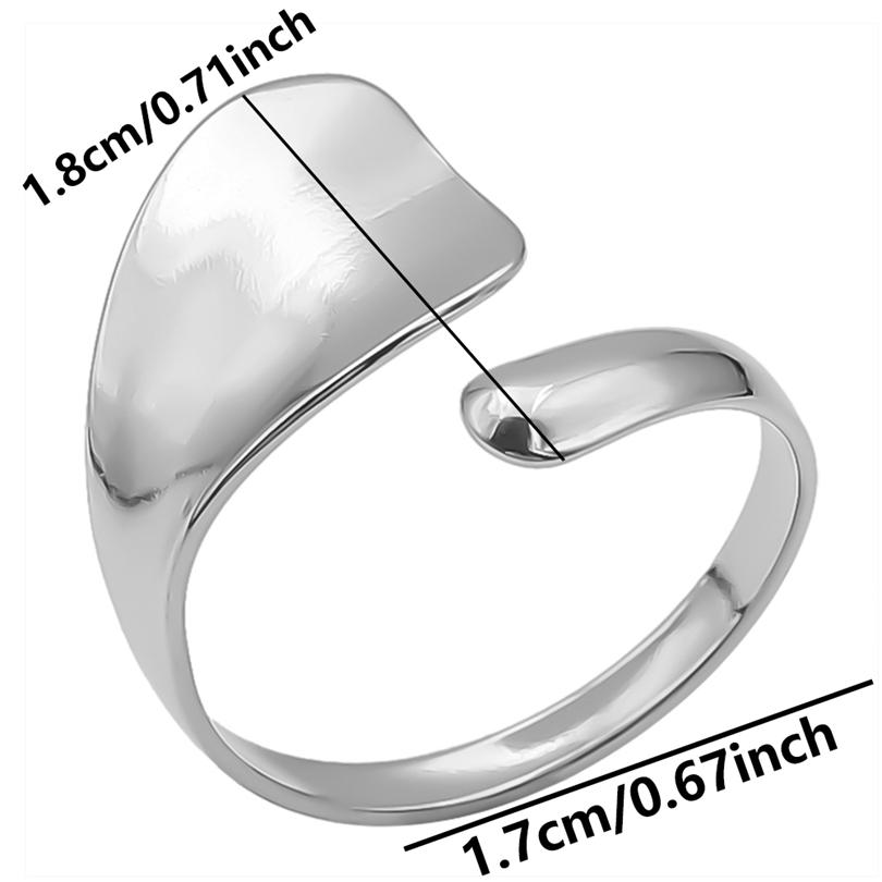 1 Stück Edelstahl Damen Persönlichkeit Texturiert Klobig Offene Ringe Vintage Hohl Gehämmert Unregelmäßig Lava Punk Herren Anillos Schmuck