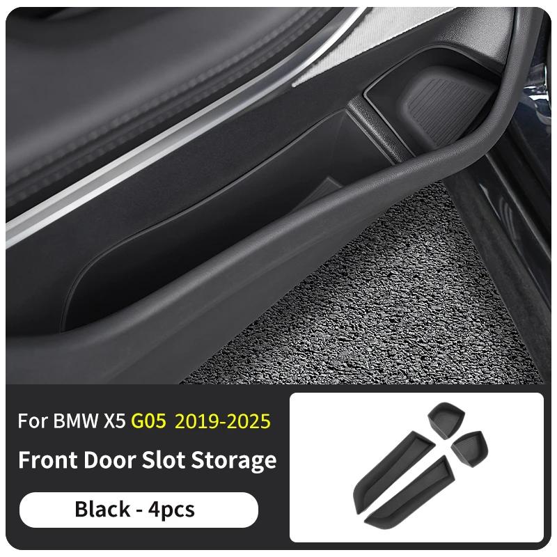 Car Door Side Storage Box TPE Front Rear Car Door Slot Organizer Tray Organizer Interior Accessories For BMW X5 G05 -2025