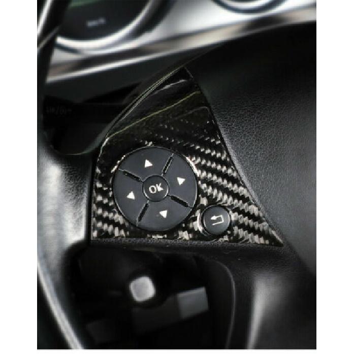 2pcs/set Carbon Fiber Auto car interior Steering buttons covers covers For benz