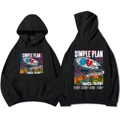 Simple Plan Bigger Than You Think! Tour 2026 Hoodies Fleece Loose Male Hooded Sweatshirt Unisex Streetwear Heavy Mental Sudadera