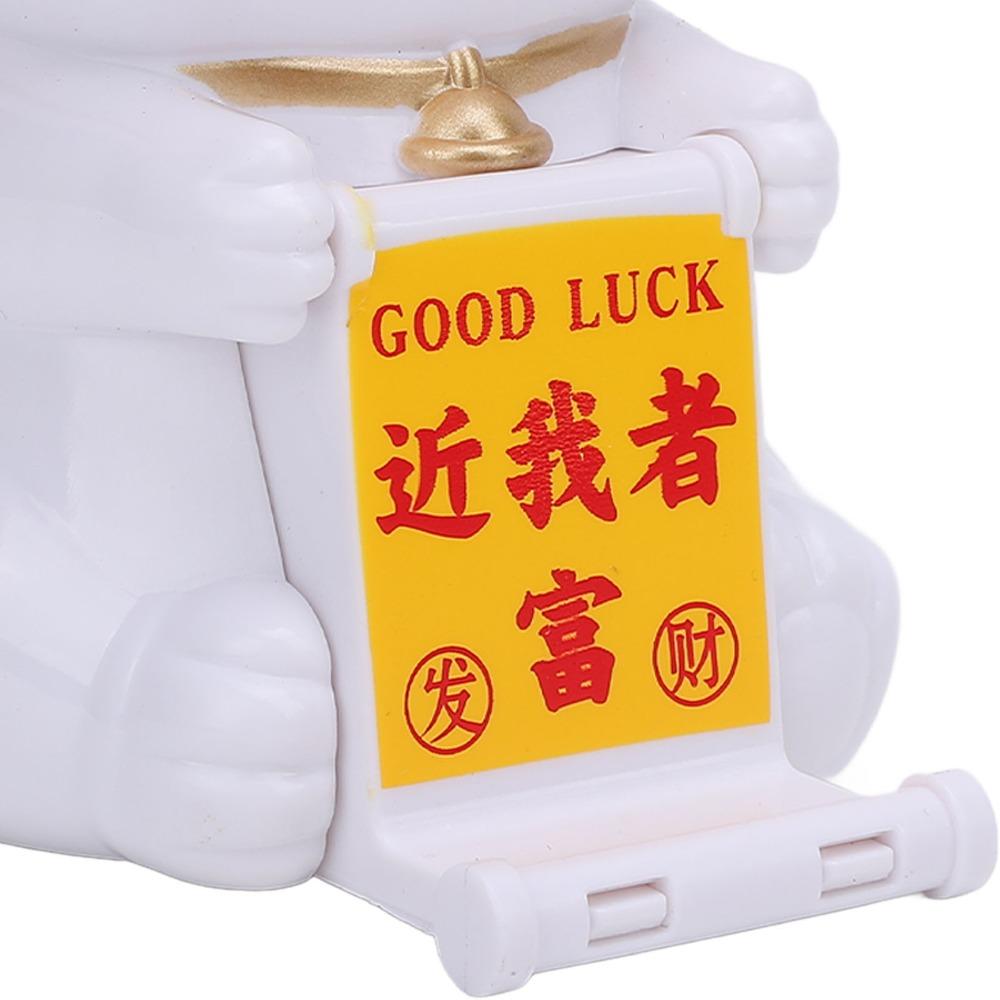 2.56x3.11x3.94in Solar Lucky Cat Ornament Cultural Style Cat Figurine  Car Interior Decor