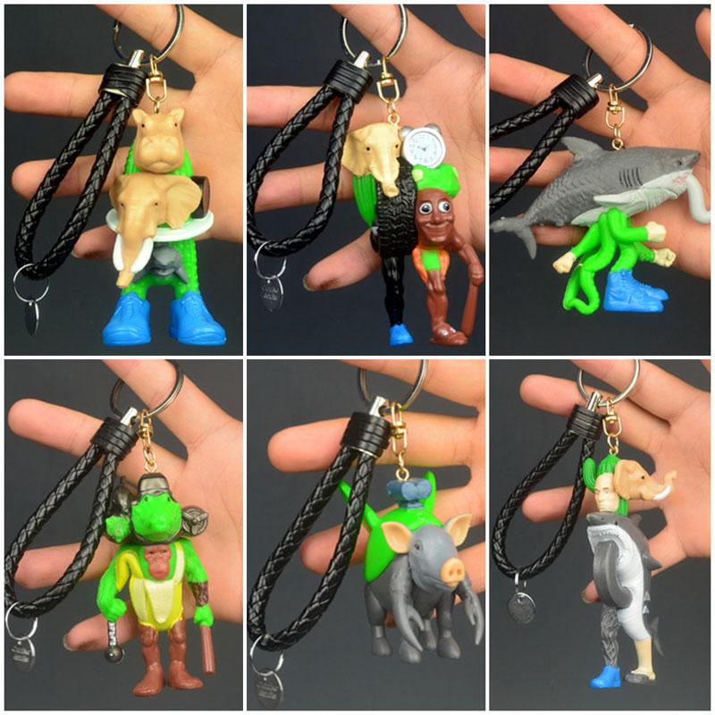 

6pcs/set Animals Keychains Tung Tung Sahur Figure Figure Doll Sigma Skibidi Decoration Charm Durable Beautiful Design