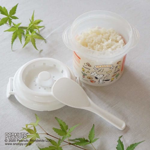 Skater Microwave Rice Cooker Rice Maker 1 Cup with Drainboard Snoopy Peanuts 640ml UDG1