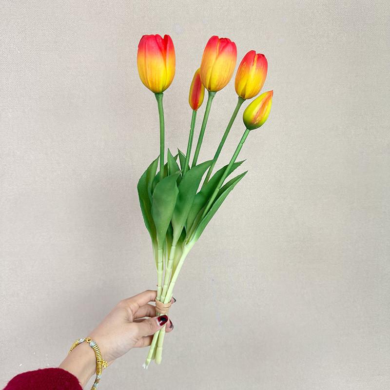 Artificial Tulipa Gesnerianacenterpiece With Realistic Silicone Material For Event Decor