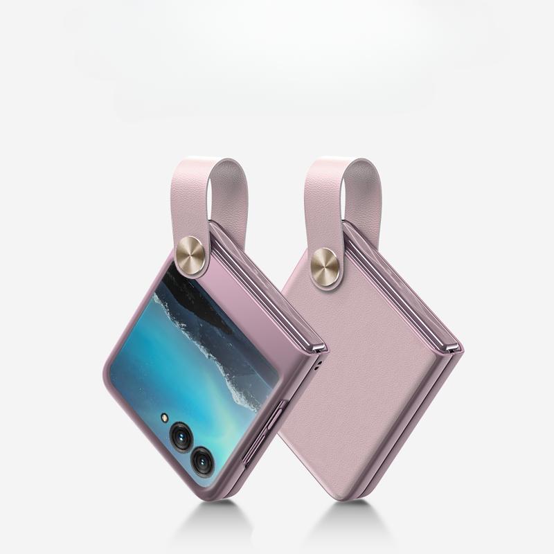 

Кожаный чехол-держатель для запястья Motorola Razr 50 Ultra Mooto Razr 40, противоударный чехол-держатель для запястья Moto Razr 50 Ultra