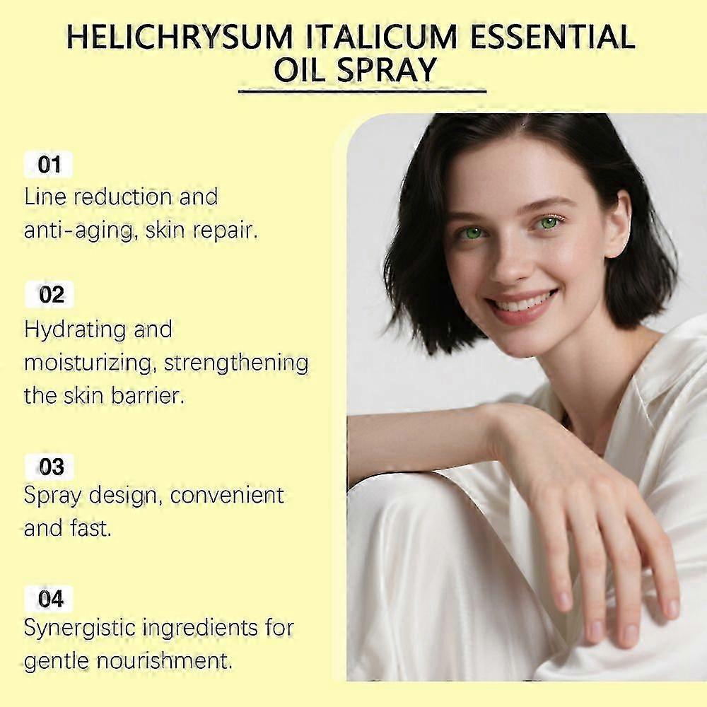 1-3X Organic-Helichrysum Italicum Essential-Oil Spray, Natural Helichrysum Italicum Extract for Anti-Aging Repair, for Daily Skincare Routine