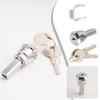 180° Rotation Iron Cabinet Lock for Toolbox Drawer with 1 Tab Fastening Linkage Cylinder Lock And 2 Keys - Secure Storage Soluti