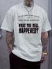Round Neck Short Sleeve T-shirt with Print Design