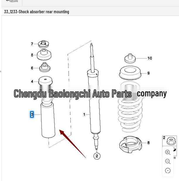 Rear Shock Absorber Buffer Dust Cover for BMW E87, E87LCI, E90LCI (Part Number: 33536767335)