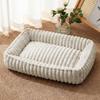 Luxury Plush Pet Bed Soft Cozy Dog Bed Cat Bed Calming Cushion Washable Anti Slip Comfortable Sleeping Sofa for Small Medium Pet