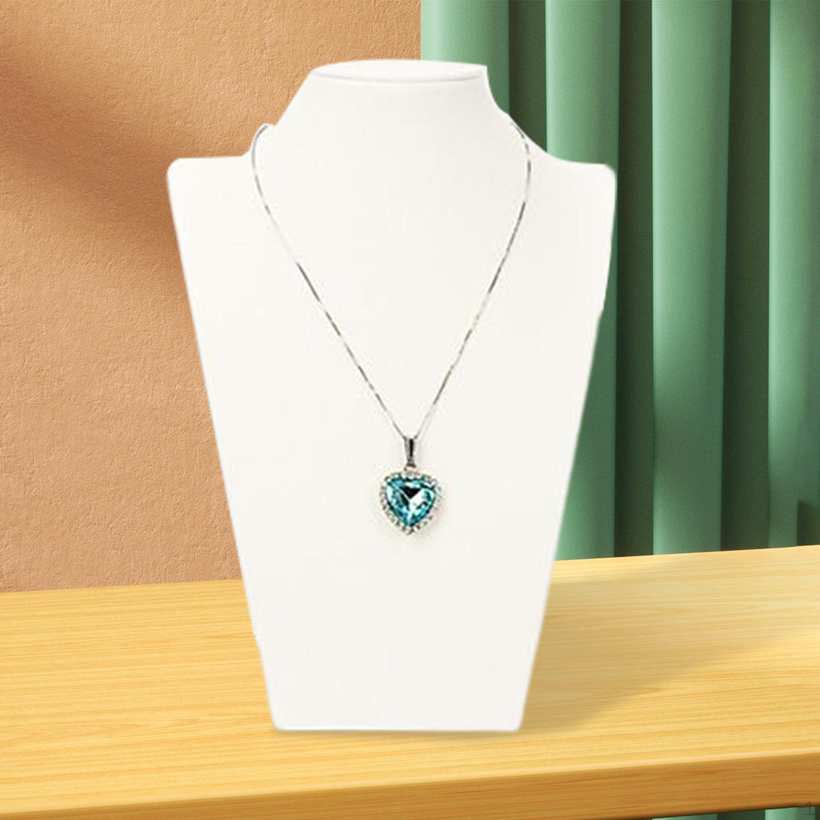 

Элегантный держатель, подставка, манекен, стеллаж для хранения украшений, ожерелье из искусственной кожи, цепочка, ювелирные изделия, бюст для женщин, B-White