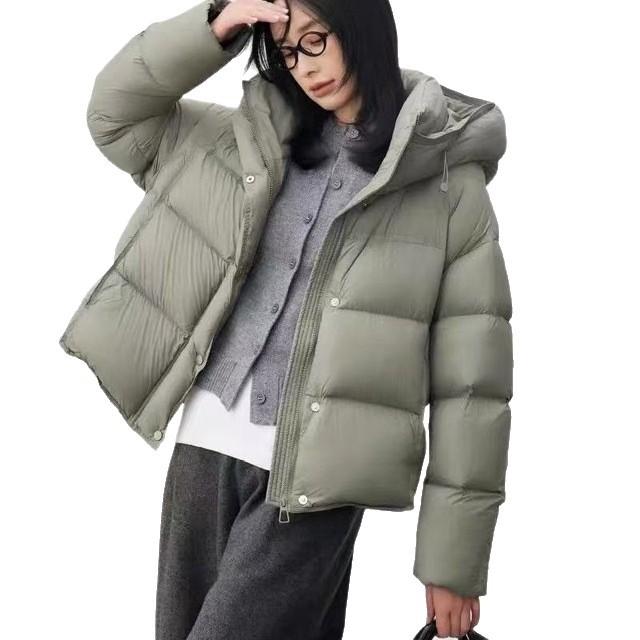 Autumn and winter new puff down jacket high-end short white duck down small thickened bread jacket
