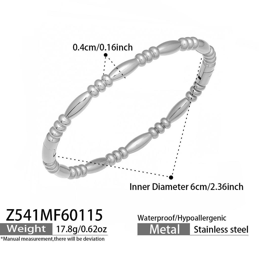 European & American Fashion Seashell Pearl Zircon Gold Bead Bracelet - Stainless Steel Light Luxury Women's Hand Jewelry