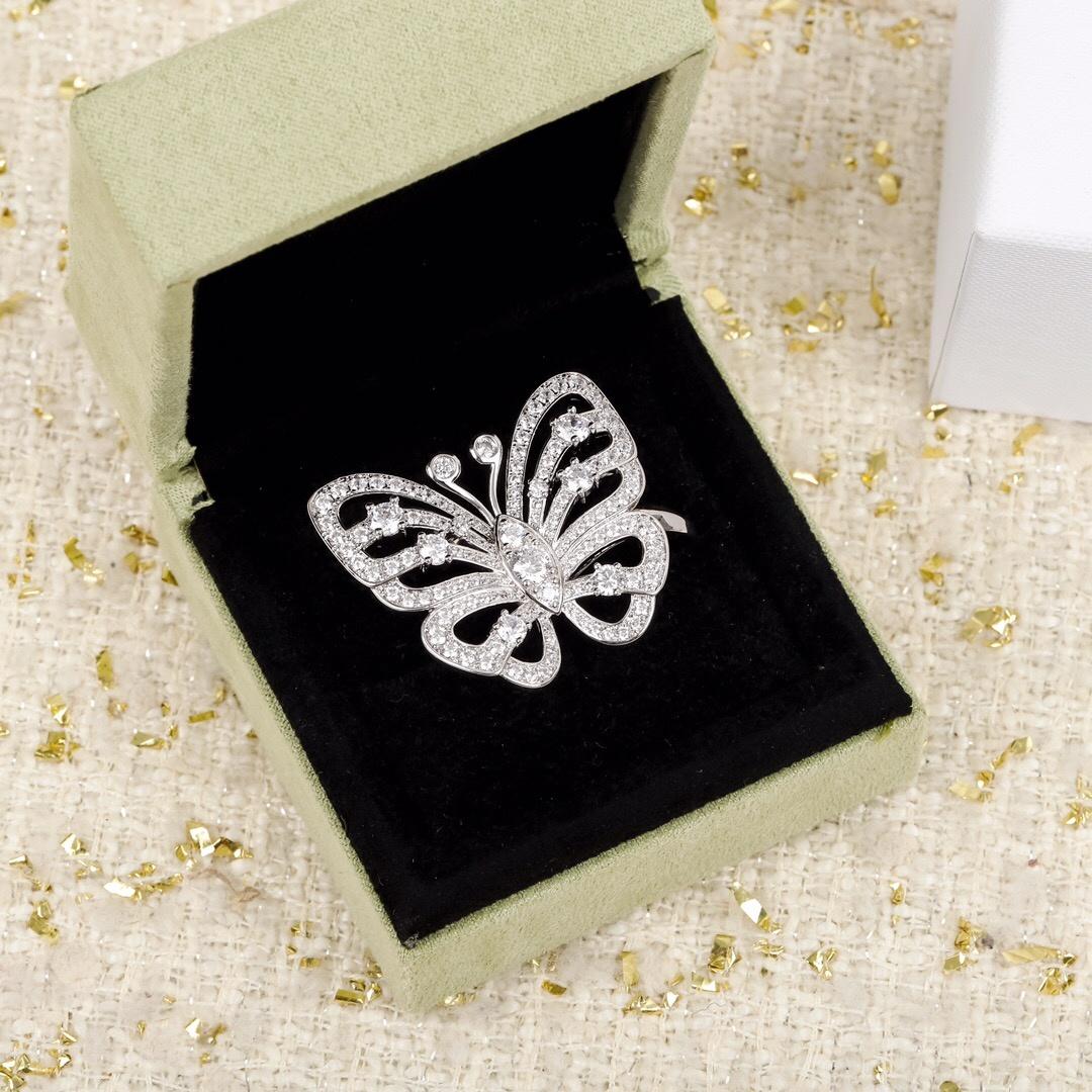 

2023 тренд, высокое качество, горячая распродажа, европейский известный бренд, модные ювелирные кольца для женщин, роскошное кольцо в форме бабочки с бантом 8