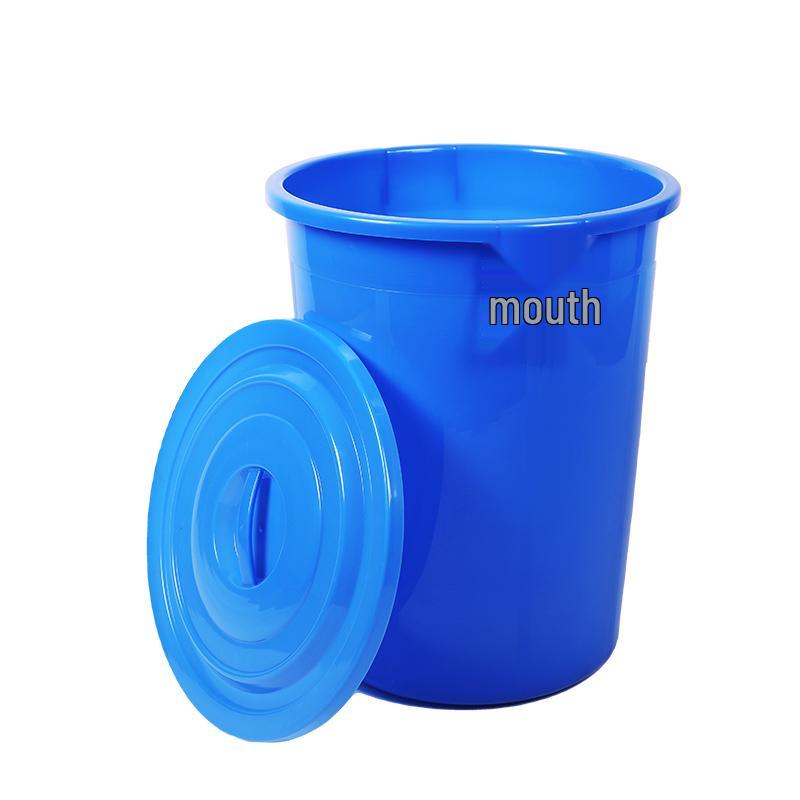 Large Capacity Thick Round Plastic Trash Can for Commercial Kitchens, Catering, Classrooms, Hotels, and Sanitation