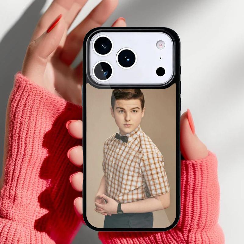 

Cute Boy Young Sheldon TV Phone Case for iPhone 17 16 15 14 13 Pro Max Back Cover for 12 11 Pro Coque iPhone 14 Pro Max