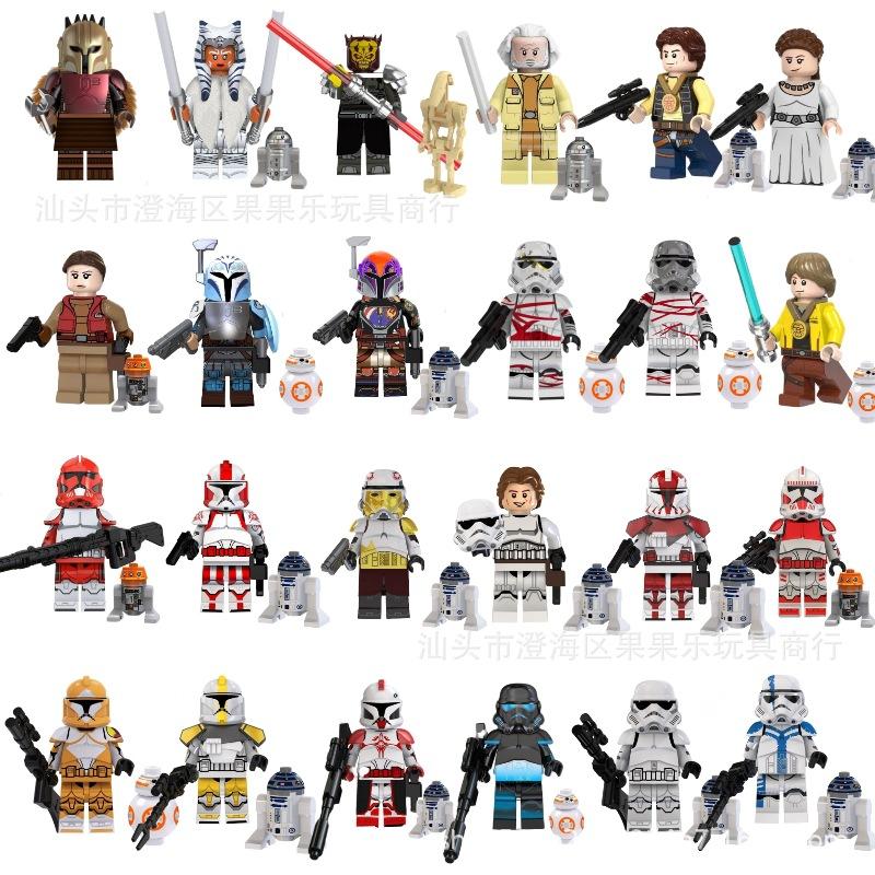 MOC Star Wars Ahsoka Comandante Bloques de Construcción Minifigura con Set de Armas 24 Estilos Serie Galaxia Juguete