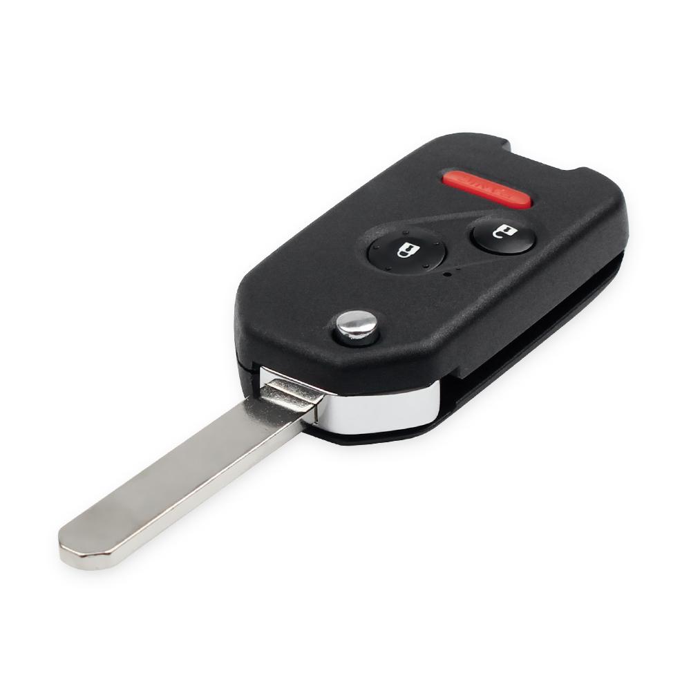 For Honda Fit Accord Civic 2006-2011 2003-2013 CRV 2018 Pilot Modified Flip 2/3/4 Buttons Car Remote Key Shell with/without Rubber Pad
